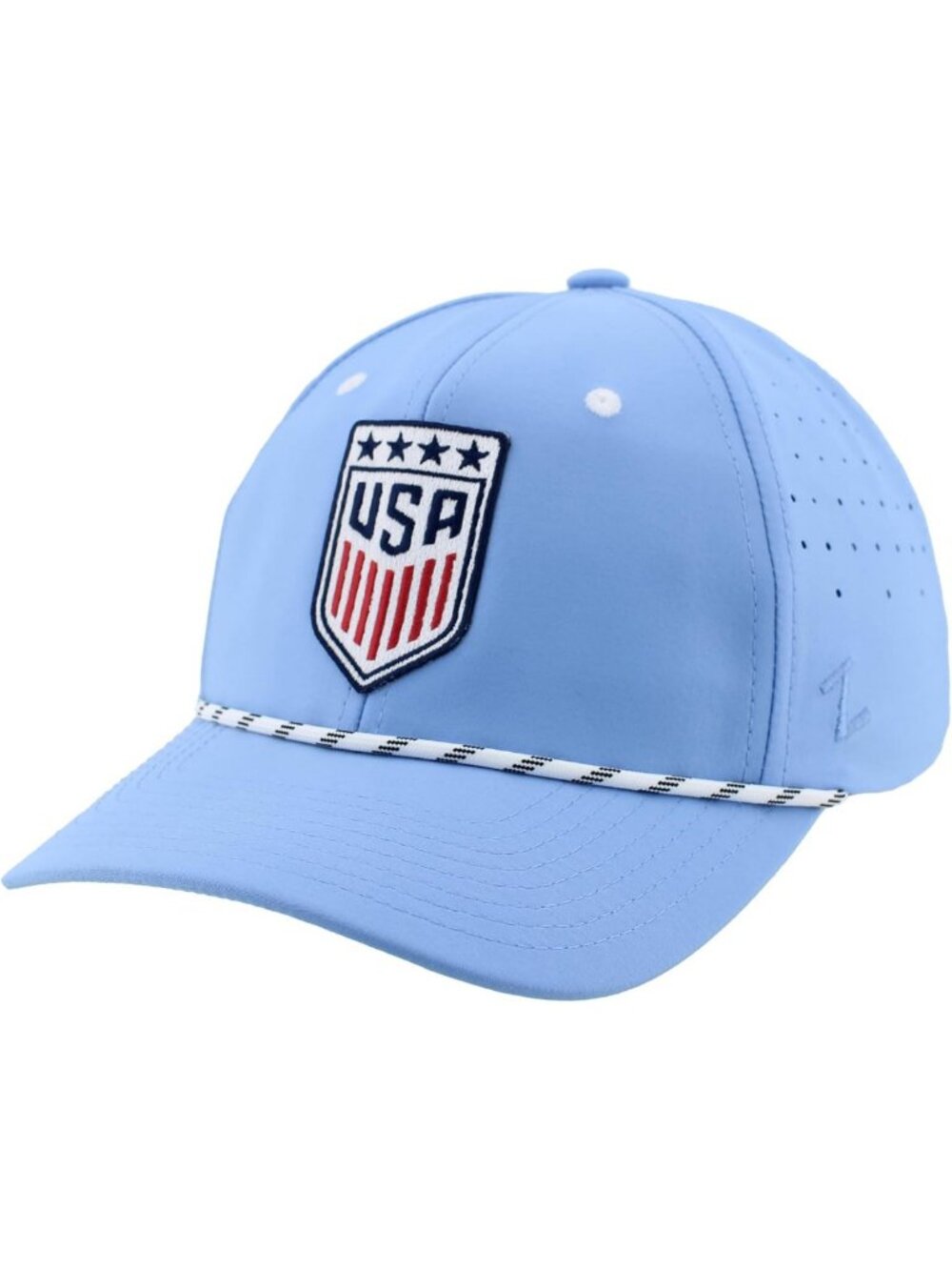Unisex US Soccer Officially Licensed Snapback Hat with Patch & Rope Detail